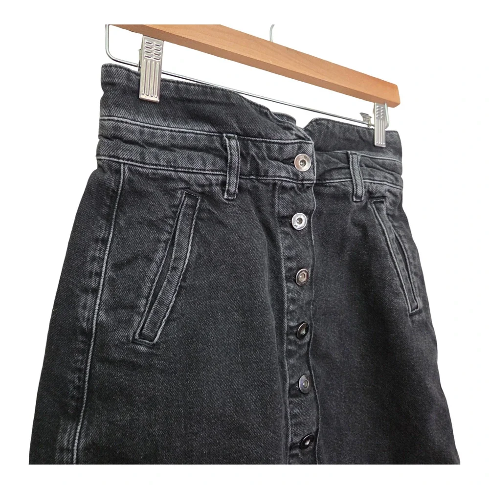Pilcro and the Letterpress Anthropologie Button Up High Waist Denim Skirt